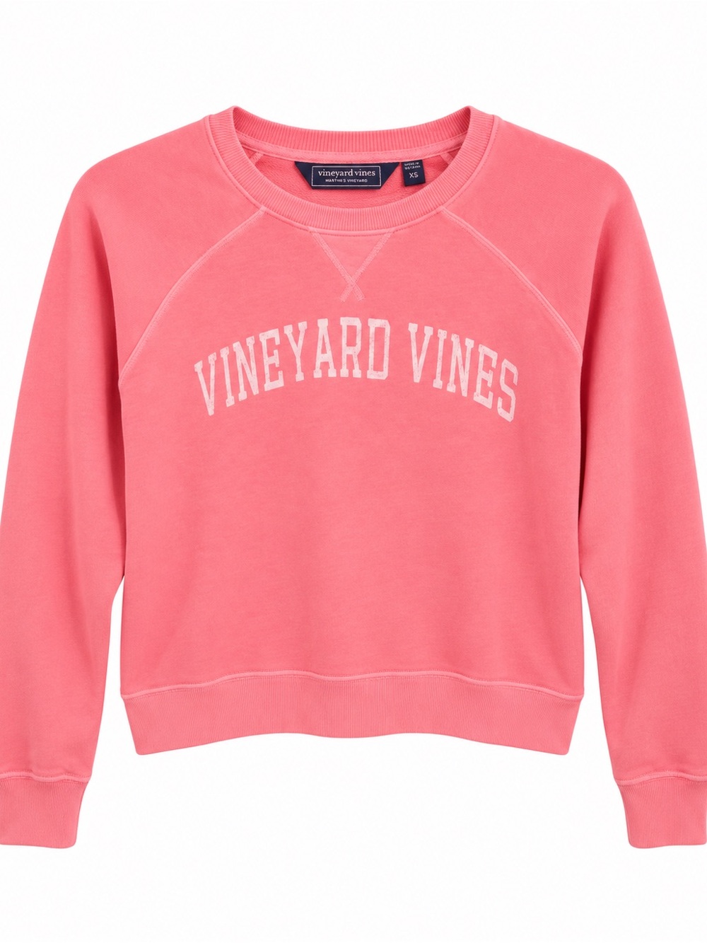 Vineyard Vines Pink Coral Logo Crewneck Sweatshirt